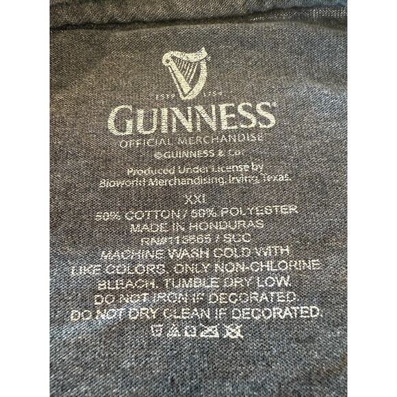 Guinness, Beer T-Shirt, Gray With Green‎ Logo Size XXL - Picture 8 of 9